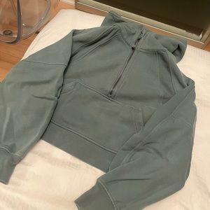 Lululemon scuba half zip hoodie tidewater teal xs/s